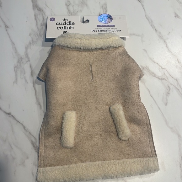 The CUDDLE COLLAB vest SMALL dog Pet Shearling VEST New size small - Picture 5 of 5
